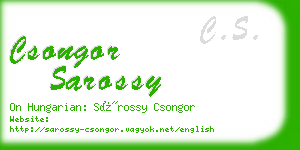 csongor sarossy business card